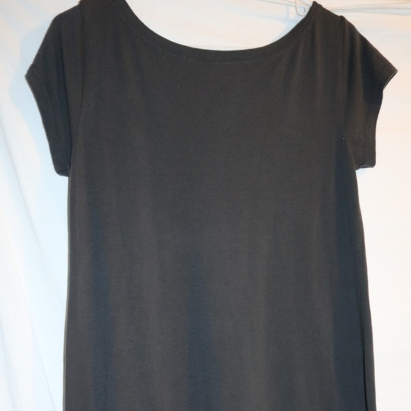 Eileen Fisher Cotton Blend Grey Black Dress - Picture 9 of 11